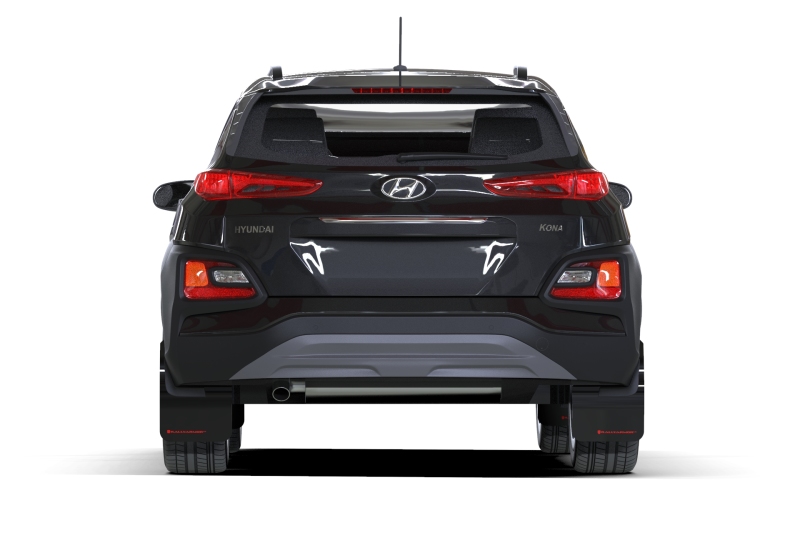 Hyundai Kona Mud Flap Kit - Rally Armor - UR Series - Red with White Logo - `18-`23